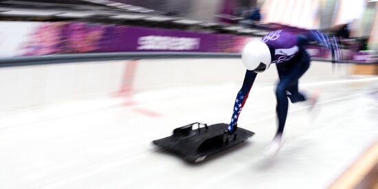 2014 Winter Olympics. Skeleton. Training sessions