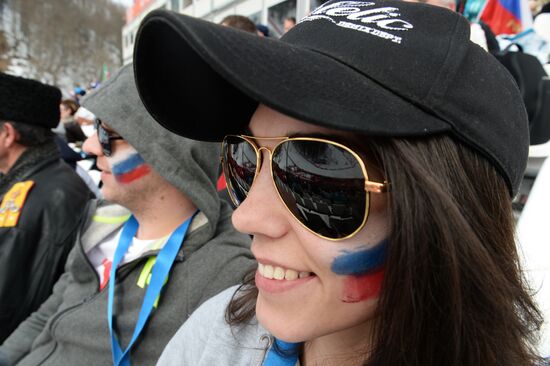 2014 Winter Olympics. Alpine skiing. Women. Super combined