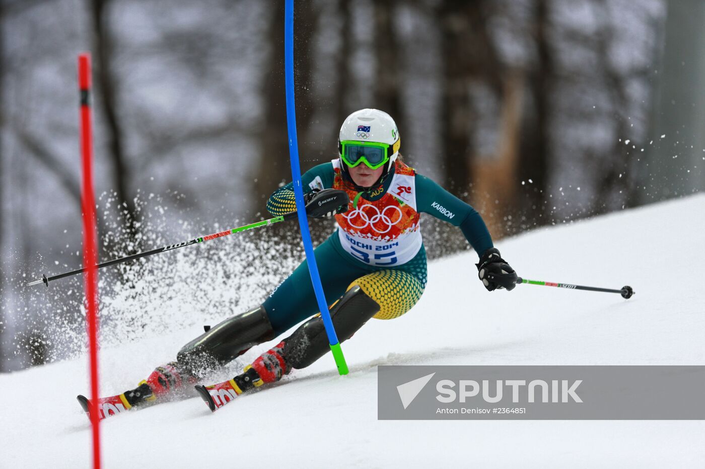 2014 Winter Olympics. Alpine skiing. Women. Super combined