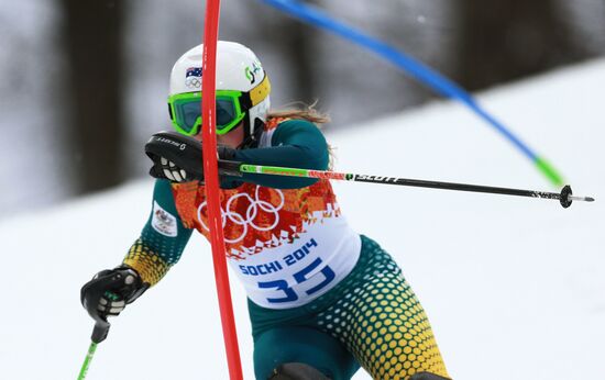 2014 Winter Olympics. Alpine skiing. Women. Super combined