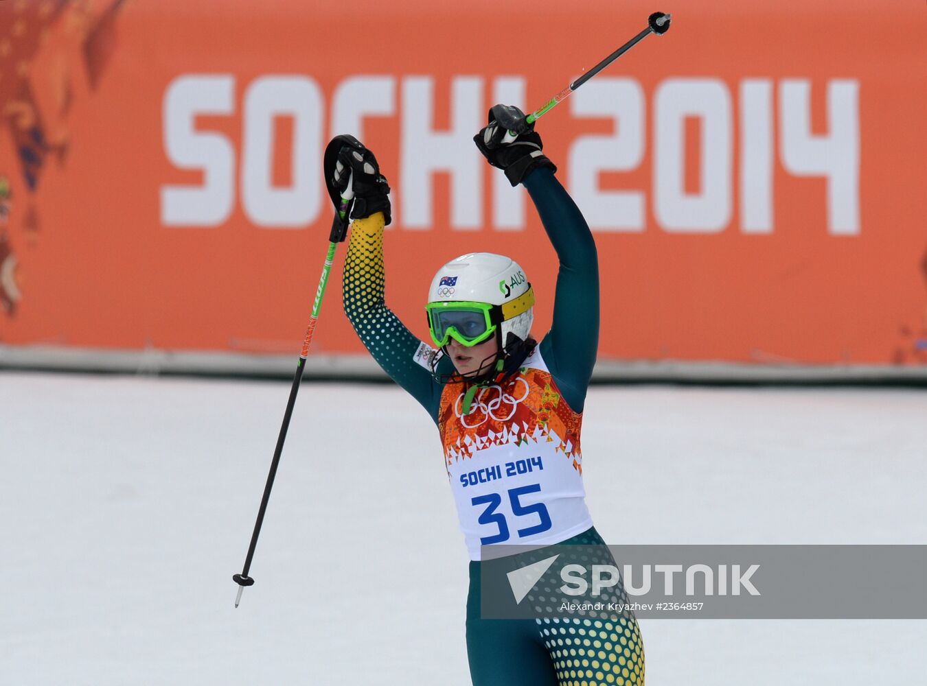 2014 Winter Olympics. Alpine skiing. Women. Super combined
