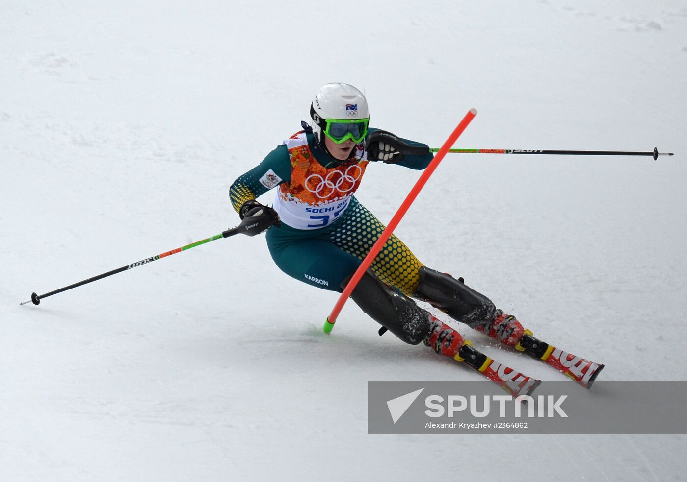 2014 Winter Olympics. Alpine skiing. Women. Super combined