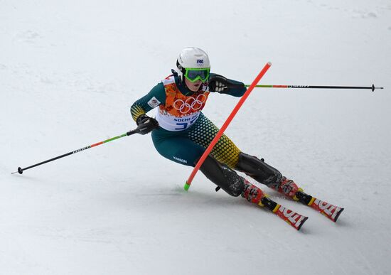 2014 Winter Olympics. Alpine skiing. Women. Super combined
