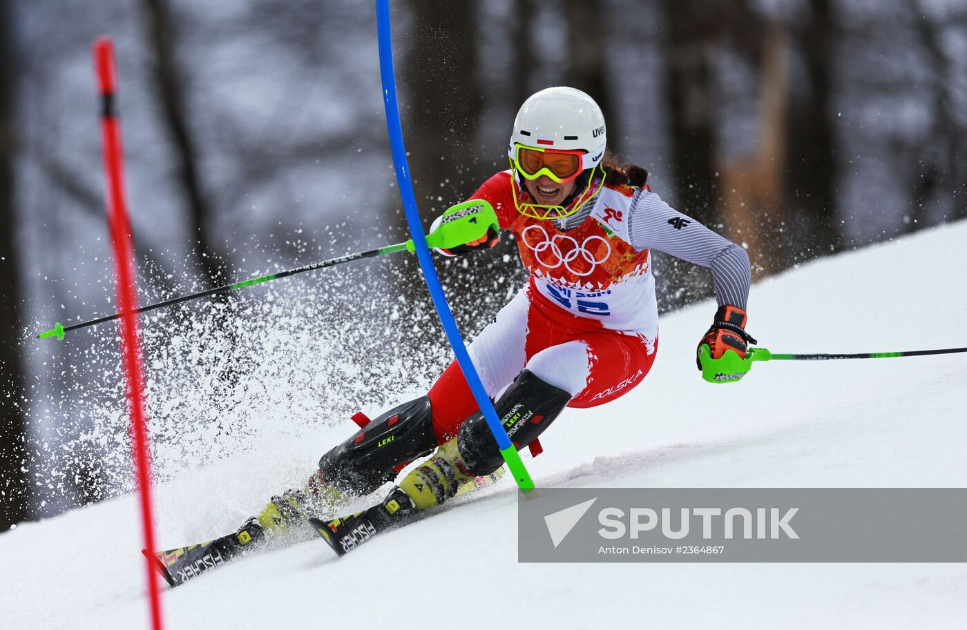 2014 Winter Olympics. Alpine skiing. Women. Super combined