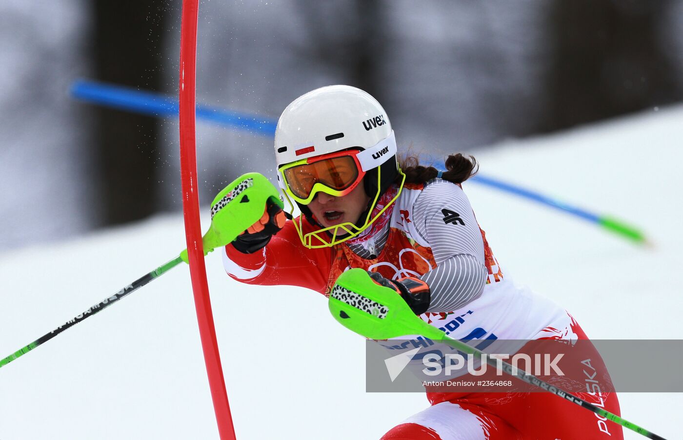 2014 Winter Olympics. Alpine skiing. Women. Super combined
