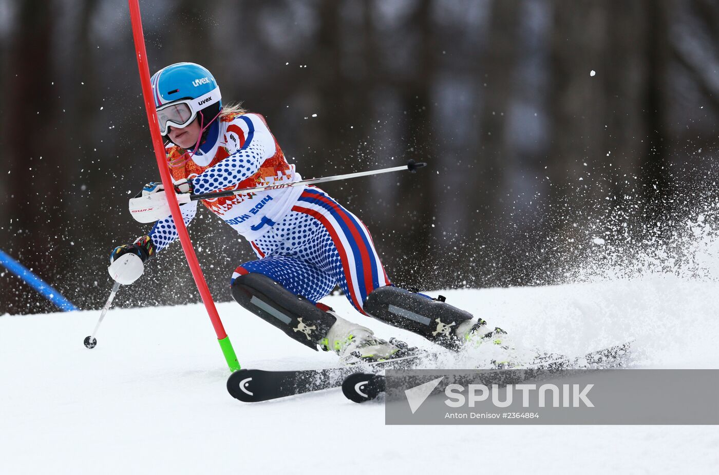 2014 Winter Olympics. Alpine skiing. Women. Super combined