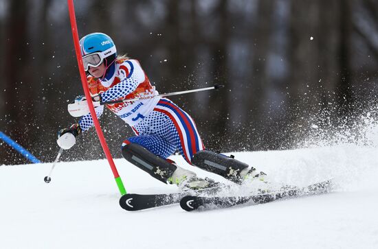 2014 Winter Olympics. Alpine skiing. Women. Super combined