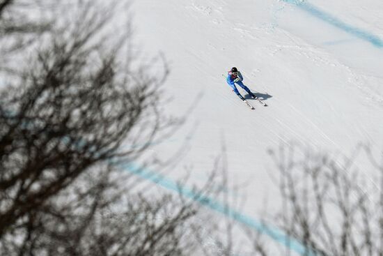 2014 Winter Olympics. Alpine skiing. Women. Super combined