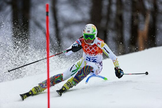 2014 Winter Olympics. Alpine skiing. Women. Super combined