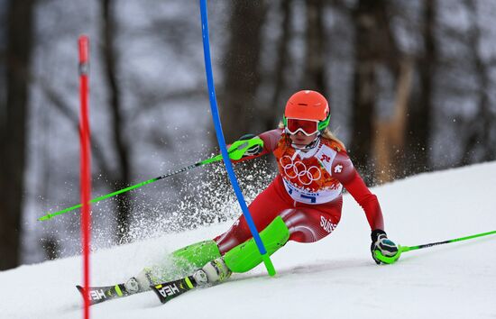 2014 Winter Olympics. Alpine skiing. Women. Super combined