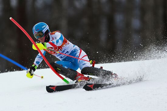 2014 Winter Olympics. Alpine skiing. Women. Super combined