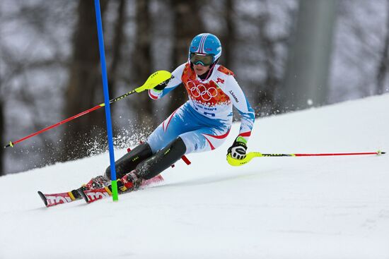 2014 Winter Olympics. Alpine skiing. Women. Super combined