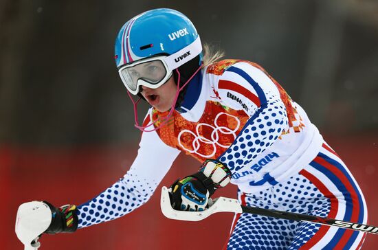 2014 Winter Olympics. Alpine skiing. Women. Super combined