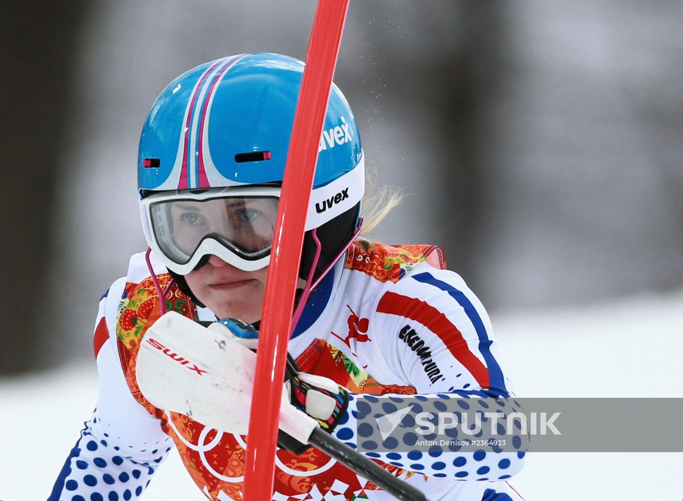 2014 Winter Olympics. Alpine skiing. Women. Super combined