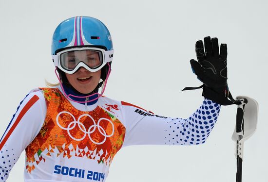 2014 Winter Olympics. Alpine skiing. Women. Super combined
