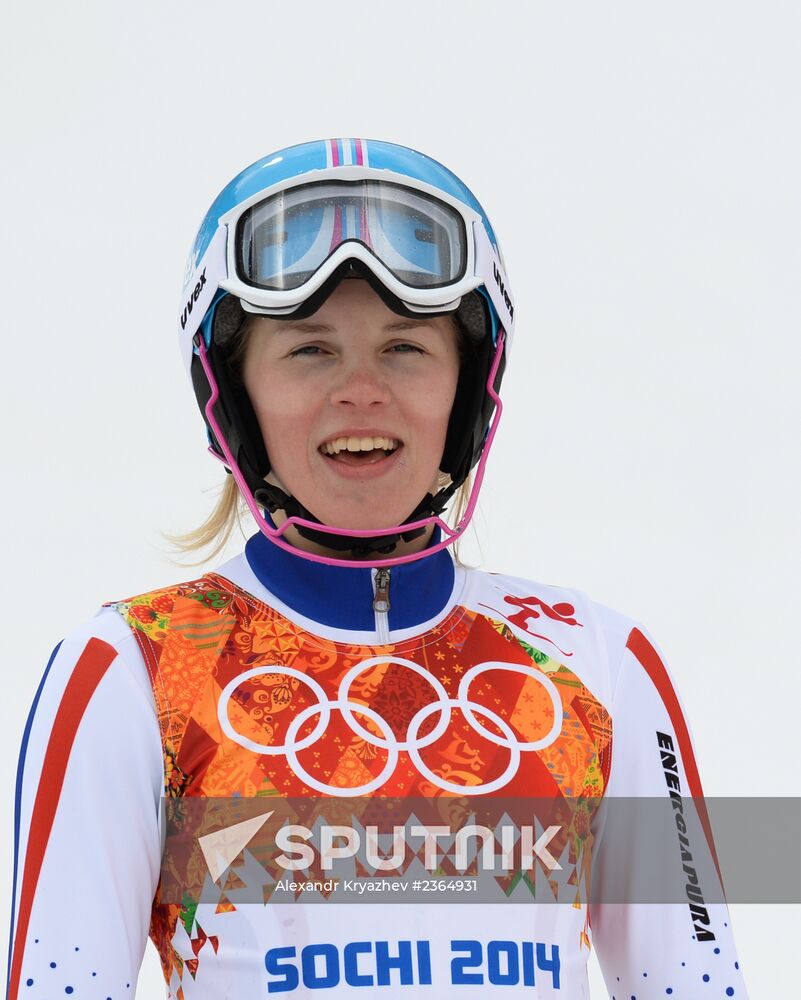 2014 Winter Olympics. Alpine skiing. Women. Super combined