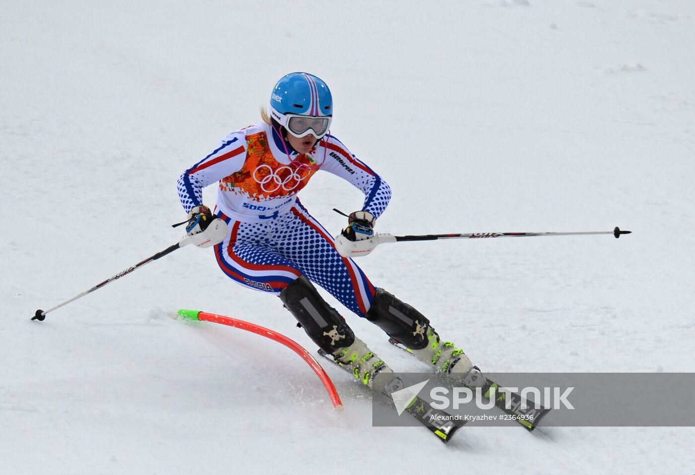2014 Winter Olympics. Alpine skiing. Women. Super combined