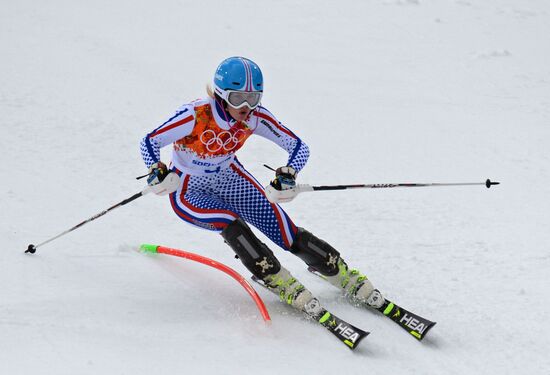 2014 Winter Olympics. Alpine skiing. Women. Super combined