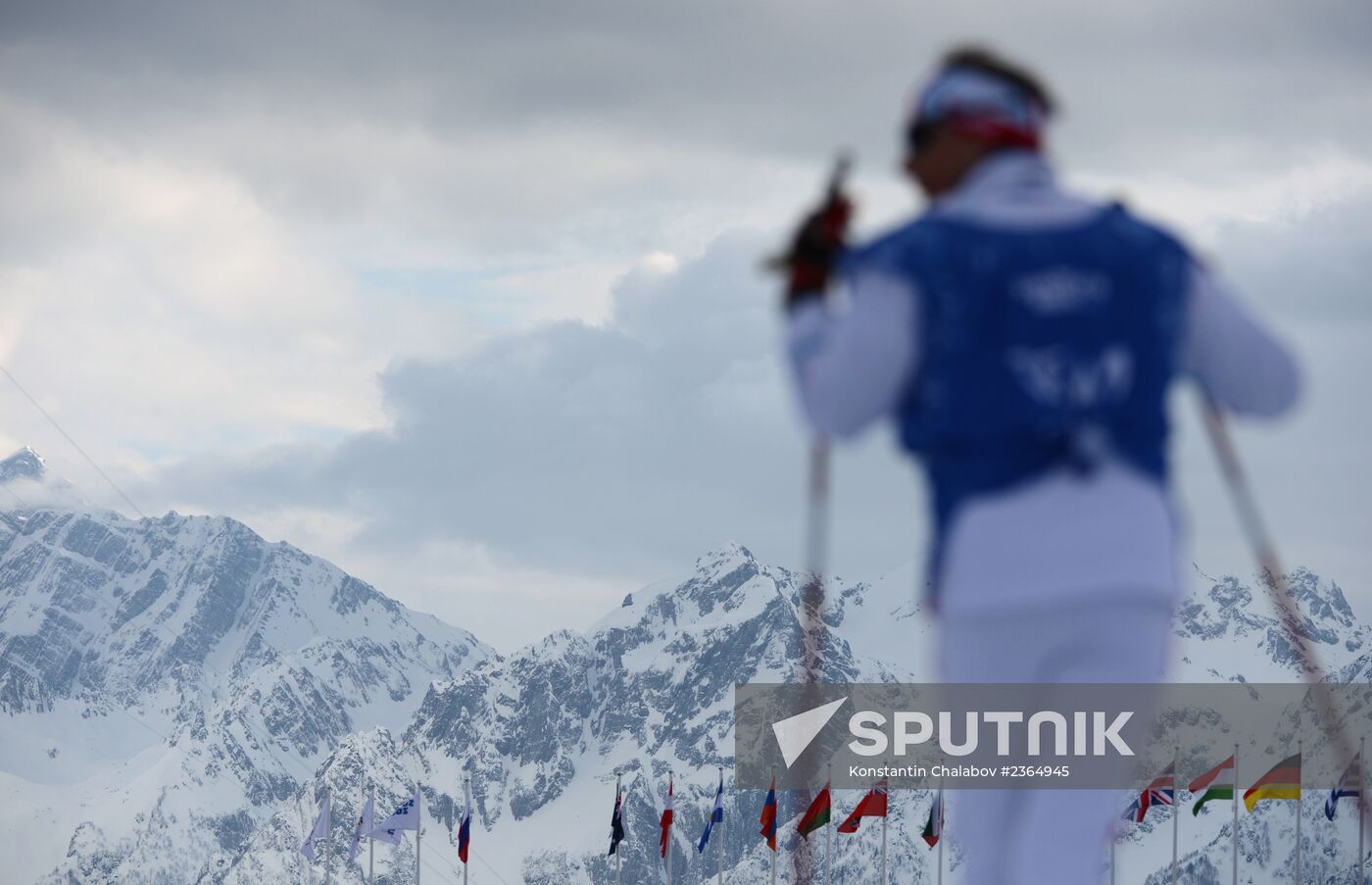 2014 Winter Olympics. Cross-country skiing. Sprint. Training sessions