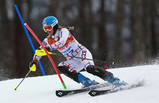 2014 Winter Olympics. Alpine skiing. Women. Super combined