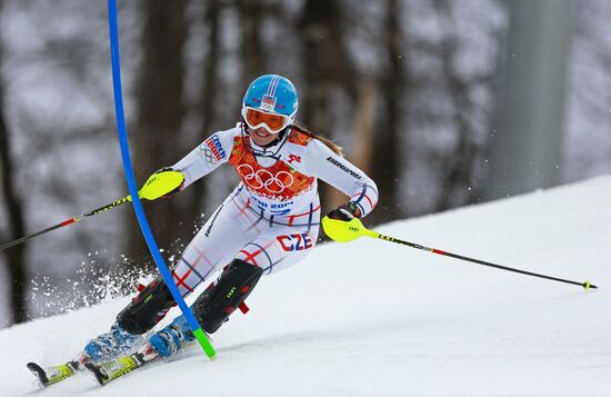 2014 Winter Olympics. Alpine skiing. Women. Super combined