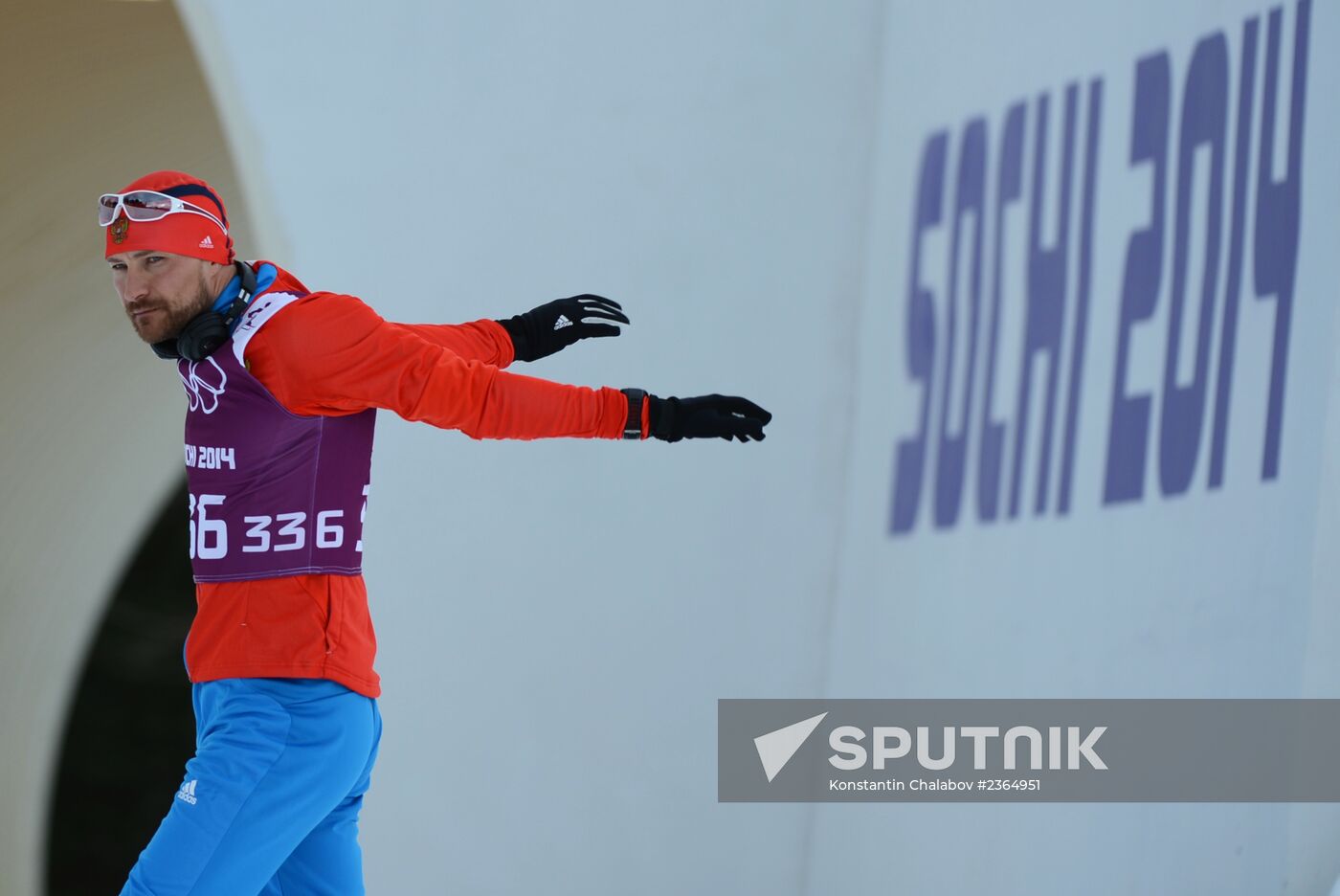 2014 Winter Olympics. Cross-country skiing. Sprint. Training sessions