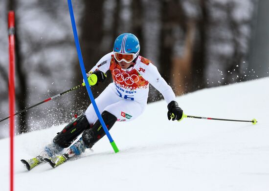 2014 Winter Olympics. Alpine skiing. Women. Super combined