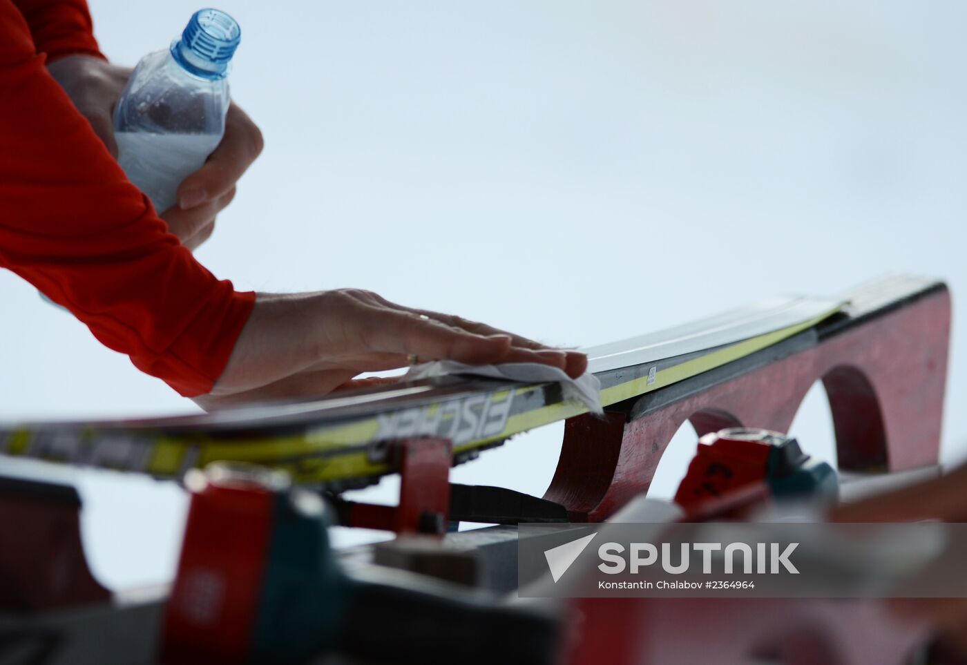 2014 Winter Olympics. Cross-country skiing. Sprint. Training sessions