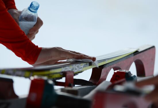 2014 Winter Olympics. Cross-country skiing. Sprint. Training sessions