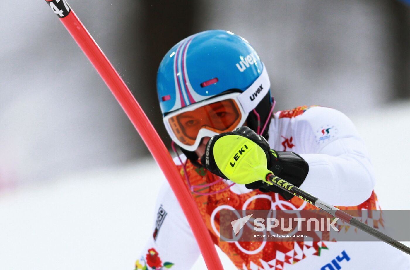 2014 Winter Olympics. Alpine skiing. Women. Super combined
