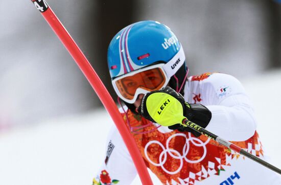 2014 Winter Olympics. Alpine skiing. Women. Super combined