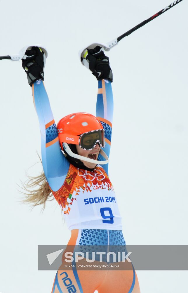2014 Winter Olympics. Alpine skiing. Women. Super combined