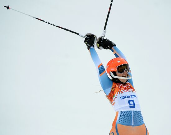 2014 Winter Olympics. Alpine skiing. Women. Super combined