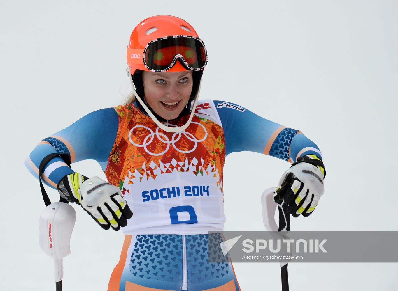 2014 Winter Olympics. Alpine skiing. Women. Super combined