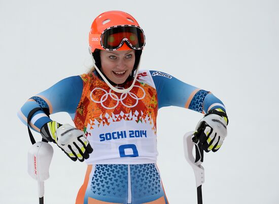 2014 Winter Olympics. Alpine skiing. Women. Super combined