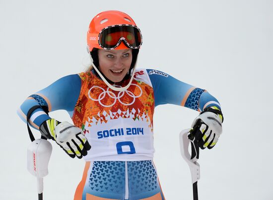 2014 Winter Olympics. Alpine skiing. Women. Super combined