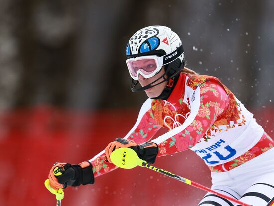 2014 Winter Olympics. Alpine skiing. Women. Super combined