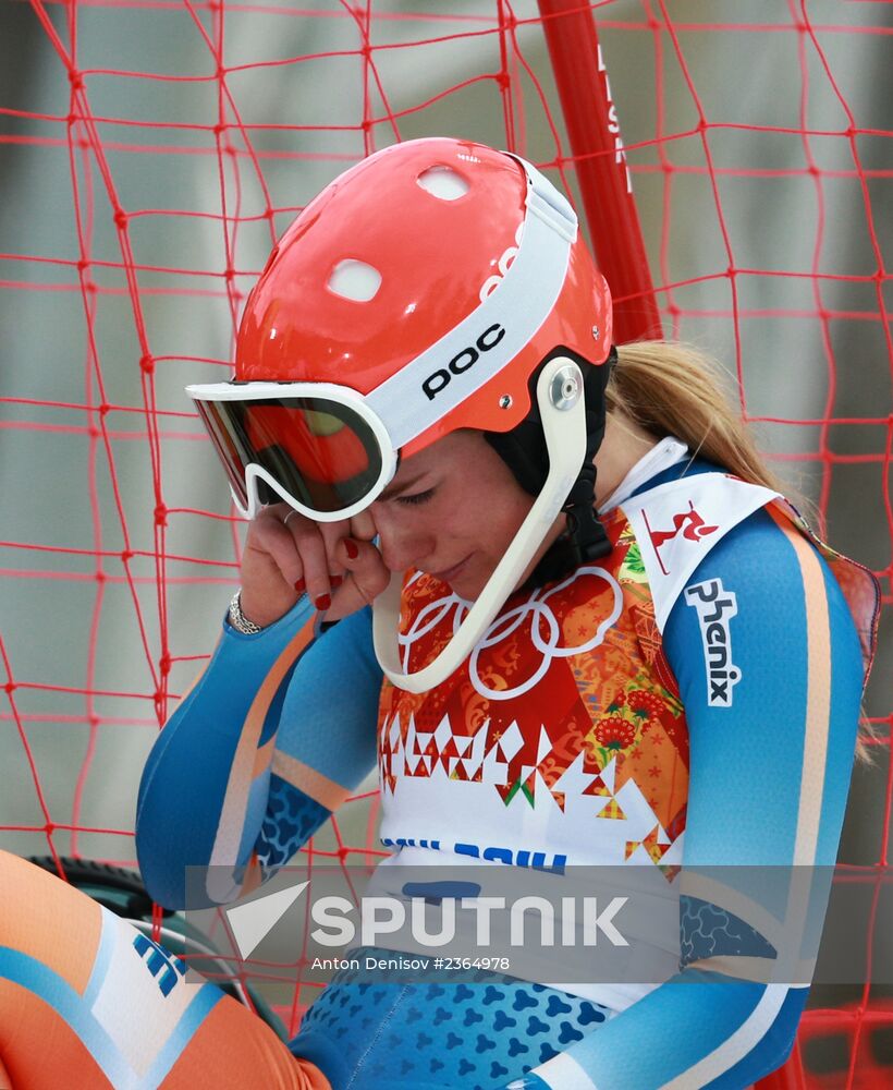 2014 Winter Olympics. Alpine skiing. Women. Super combined