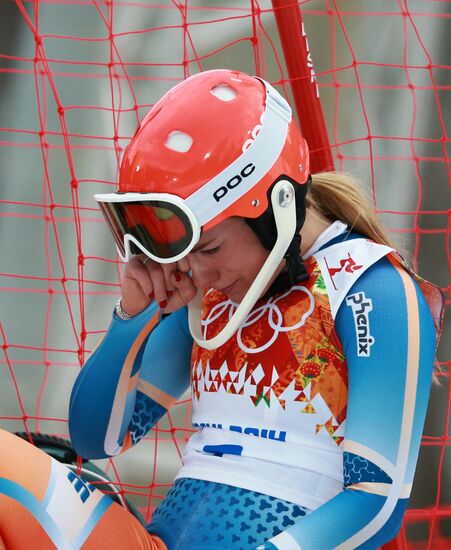 2014 Winter Olympics. Alpine skiing. Women. Super combined