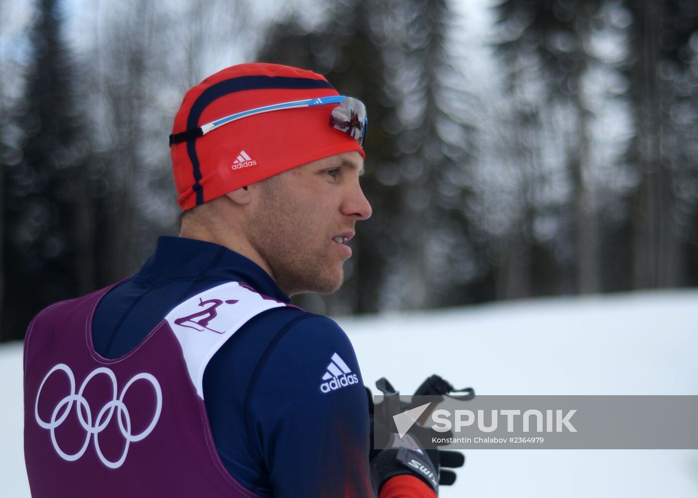 2014 Winter Olympics. Cross-country skiing. Sprint. Training sessions