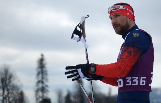 2014 Winter Olympics. Cross-country skiing. Sprint. Training sessions