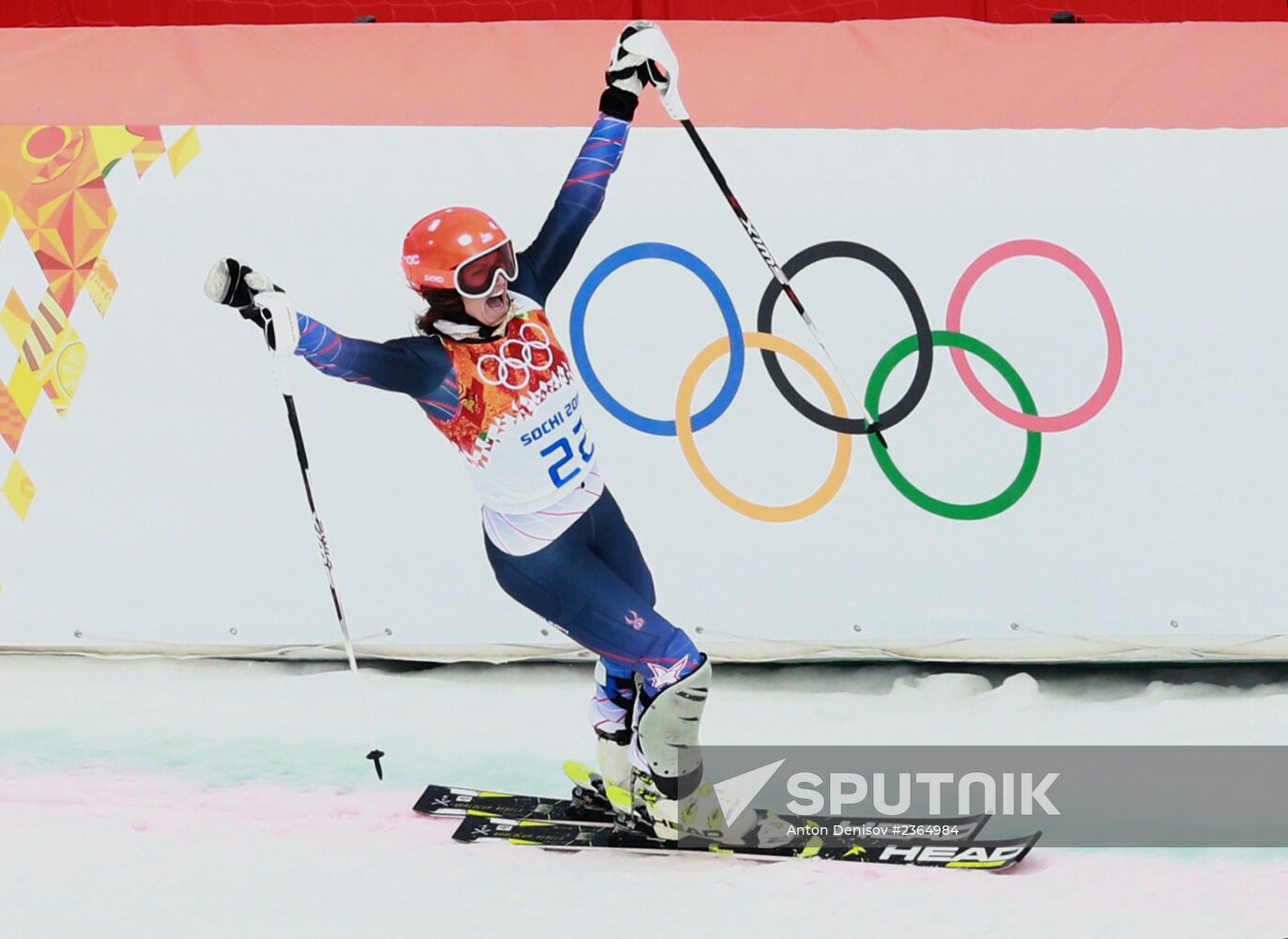 2014 Winter Olympics. Alpine skiing. Women. Super combined