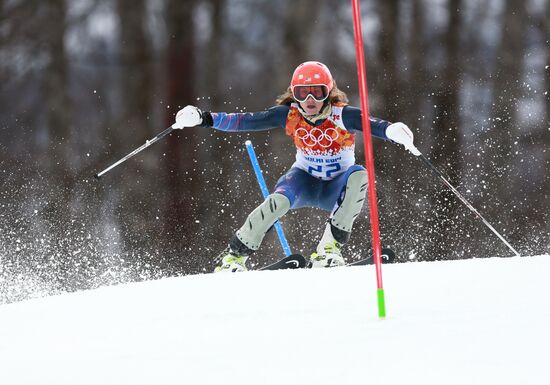 2014 Winter Olympics. Alpine skiing. Women. Super combined
