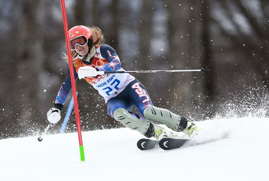 2014 Winter Olympics. Alpine skiing. Women. Super combined