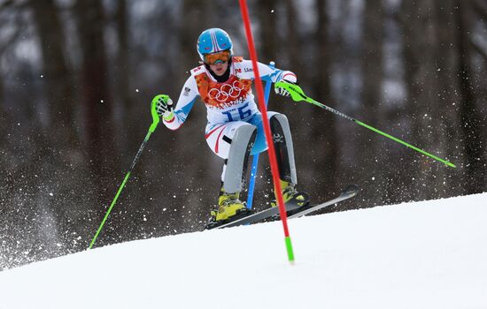 2014 Winter Olympics. Alpine skiing. Women. Super combined
