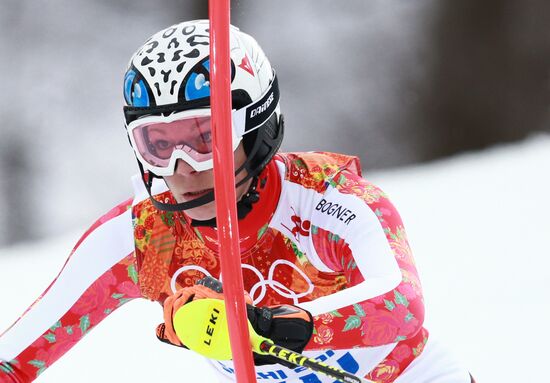 2014 Winter Olympics. Alpine skiing. Women. Super combined