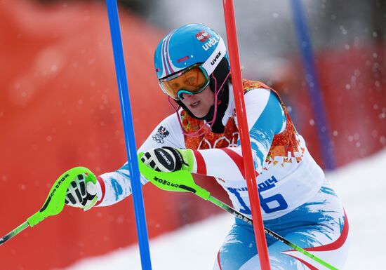 2014 Winter Olympics. Alpine skiing. Women. Super combined
