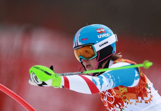 2014 Winter Olympics. Alpine skiing. Women. Super combined