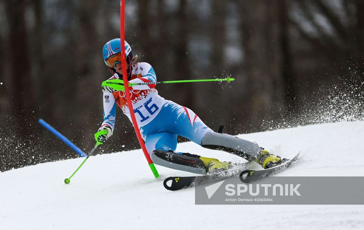 2014 Winter Olympics. Alpine skiing. Women. Super combined