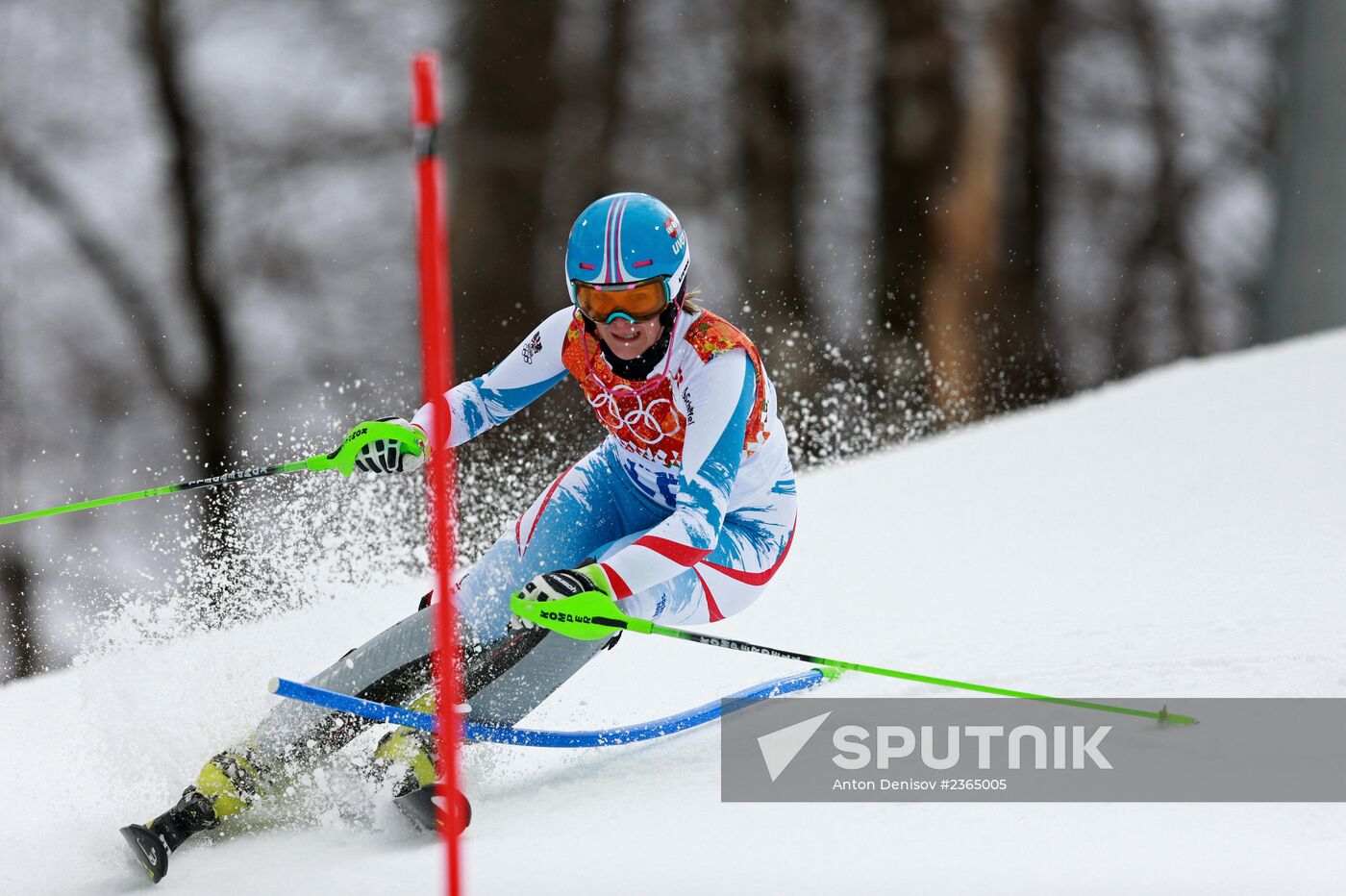 2014 Winter Olympics. Alpine skiing. Women. Super combined